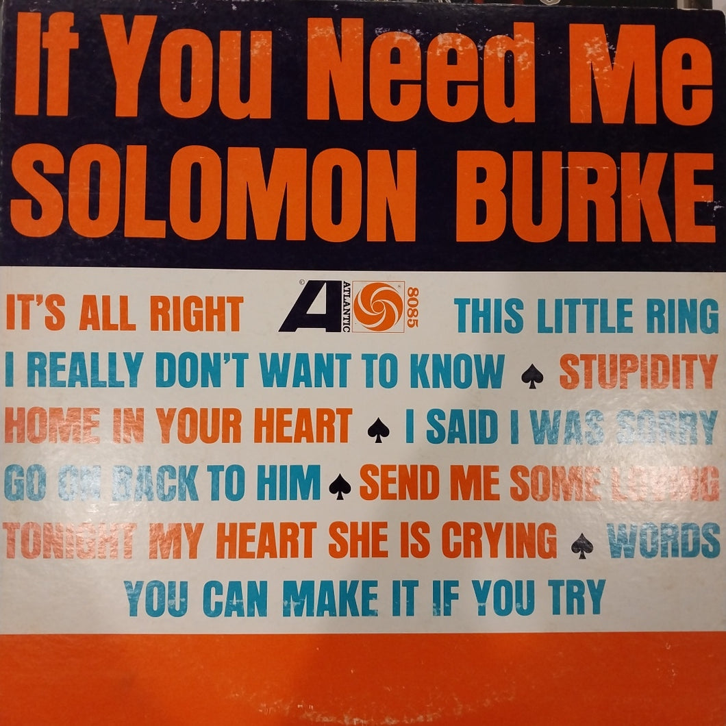 SOLOMON BURKE - IF YOU NEED ME (USED VINYL 1976 JAPAN M- EX)