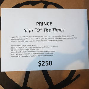 PRINCE - SIGN O' THE TIMES (8CD + 1DVD)  BOX SET