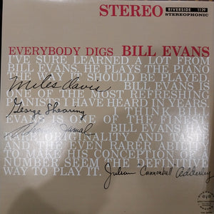 BILL EVANS - EVERYBODY DIGS (USED VINYL 2015 U.S. M- M-)