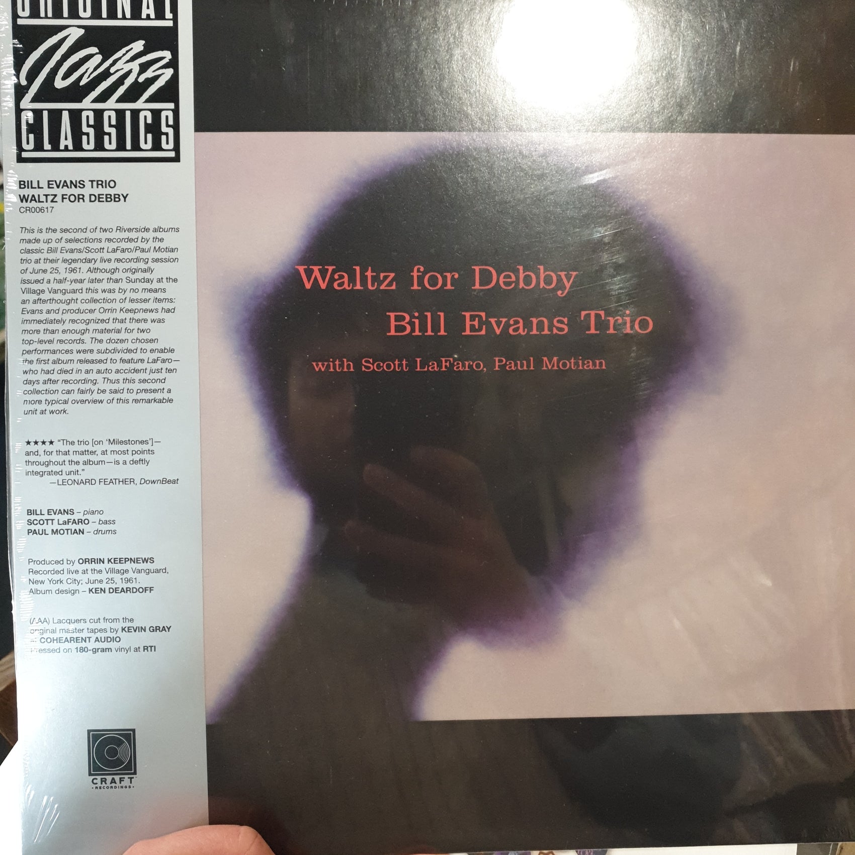BILL EVANS - WALTZ FOR DEBBY (ORIGINAL JAZZ CLASSICS) VINYL