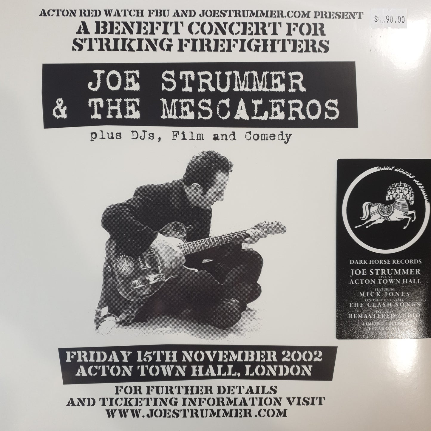 JOE STRUMMER AND THE MESCALEROS - LIVE AT QCTION TOWN HALL (2LP) (CLEAR COLOURED) VINYL