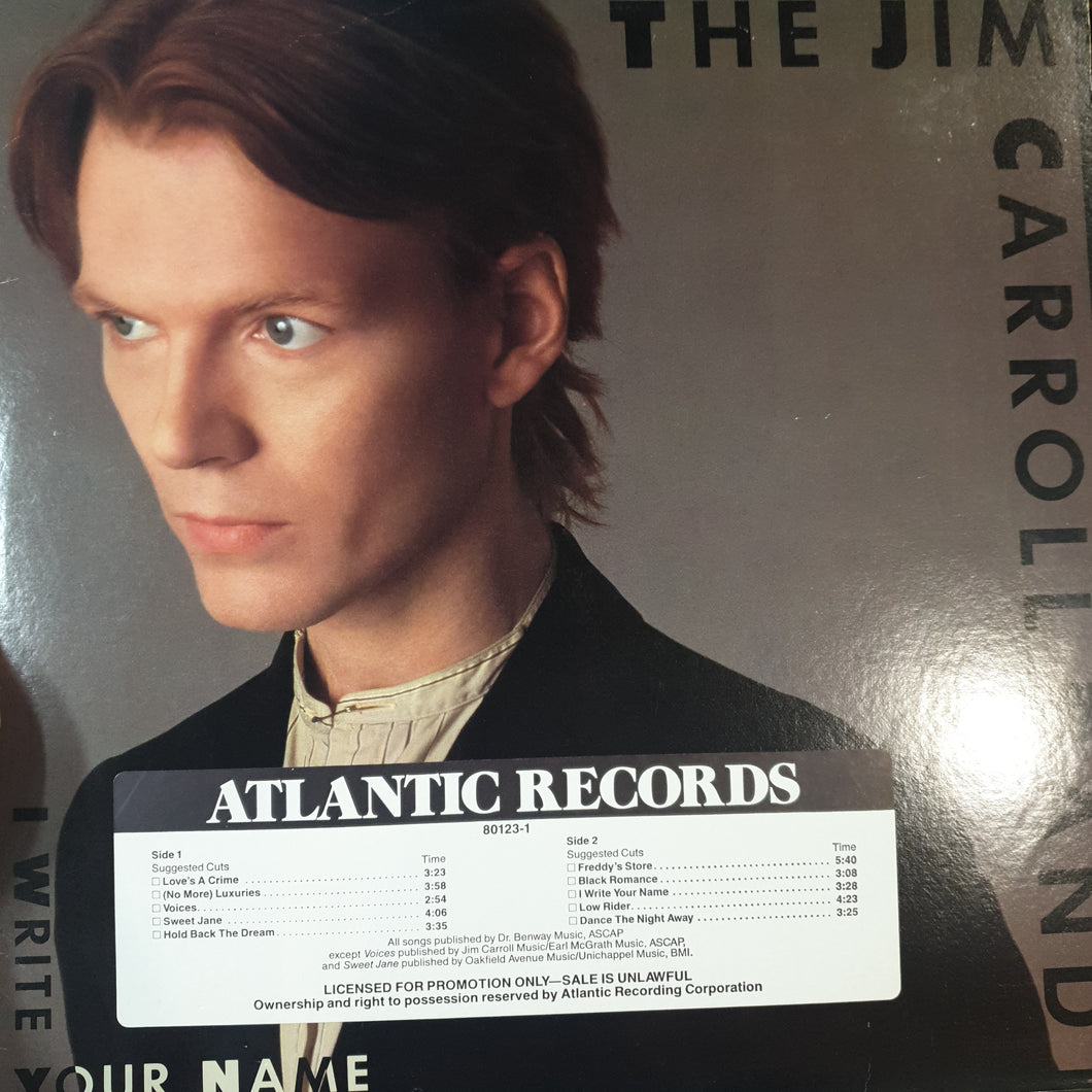 KIM CARROLL BAND - I WRITE YOUR NAME (USED VINYL 1983 US EX+/EX)