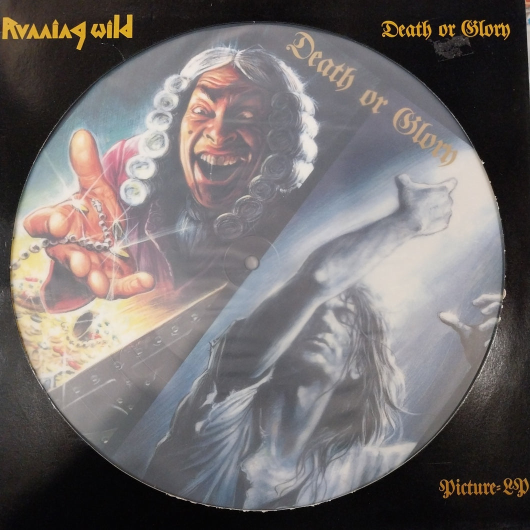 RUNNING WILD - DEATH OR GLORY (USED VINYL 1989 GERMAN PIC DISC M- EX)