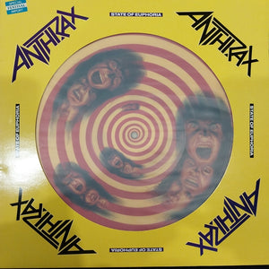 ANTHRAX - STATE OF EUPHORIA (USED VINYL 1988 U.K. PIC DISC M- EX+)