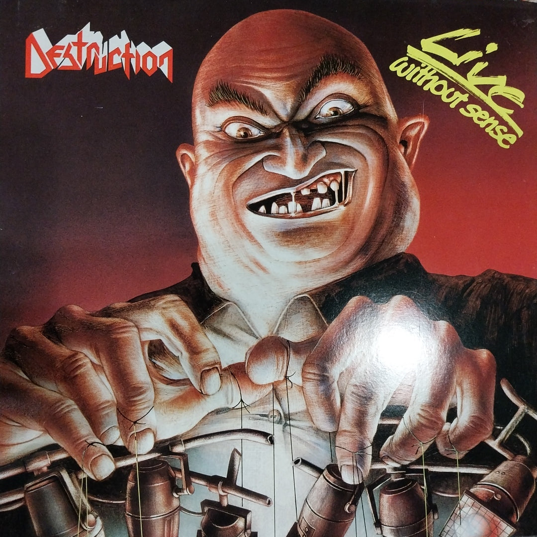 DESTRUCTION - LIVE WITHOUT SENSE (USED VINYL 1989 U.K. EX EX)