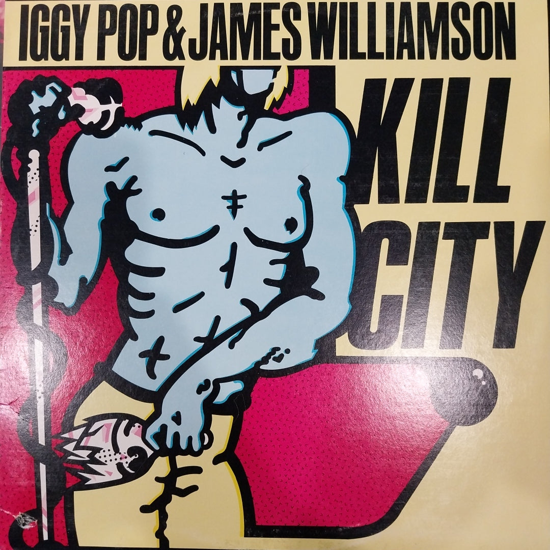 IGGY POP - KILL CITY (GREEN COLOURED) (USED VINYL 1977 U.S. M-/EX+)