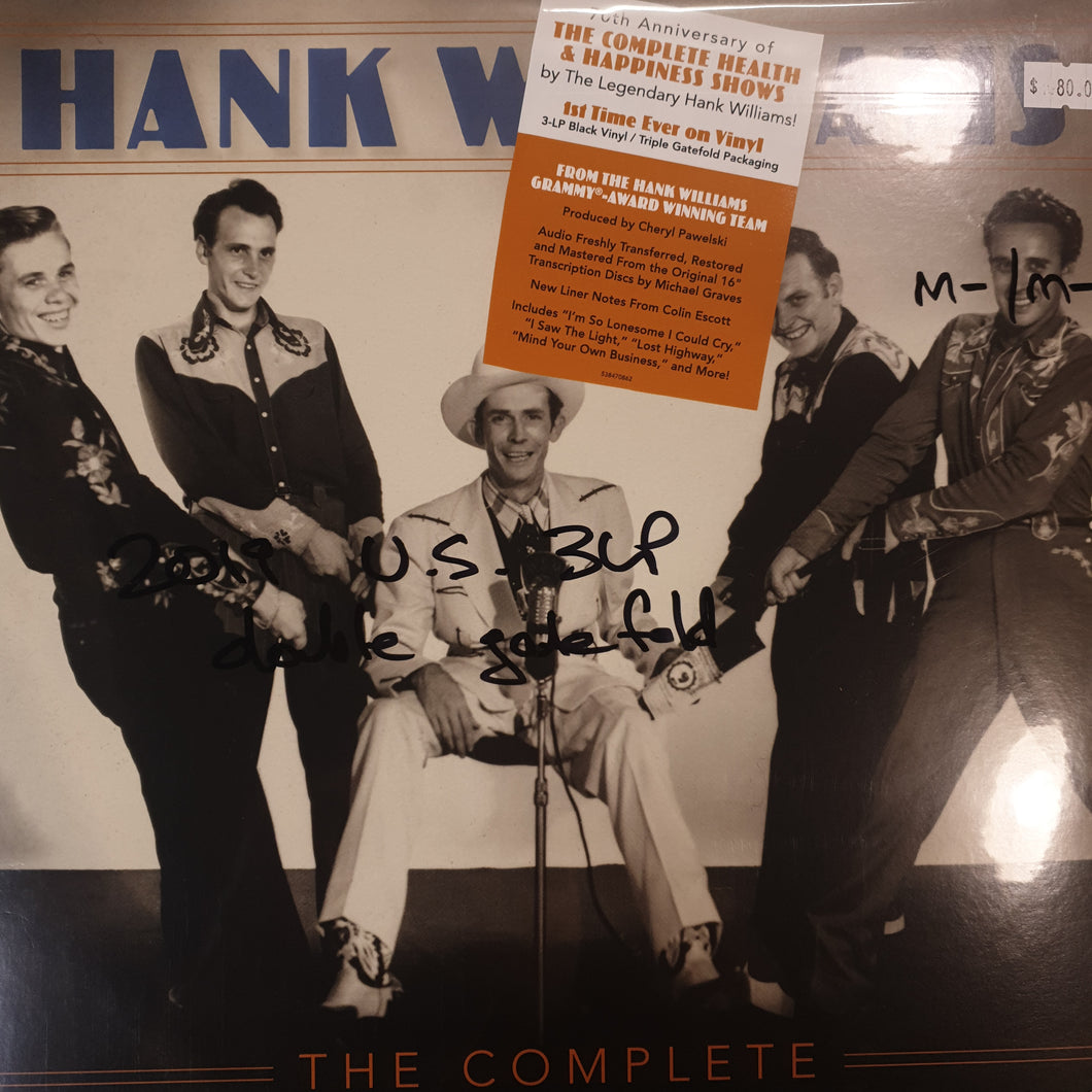 HANK WILLIAMS - THE COMPLETE HEALTH AND HAPPINESS RECORDINGS (3LP) (USED VINYL 2019 US M-/M-)