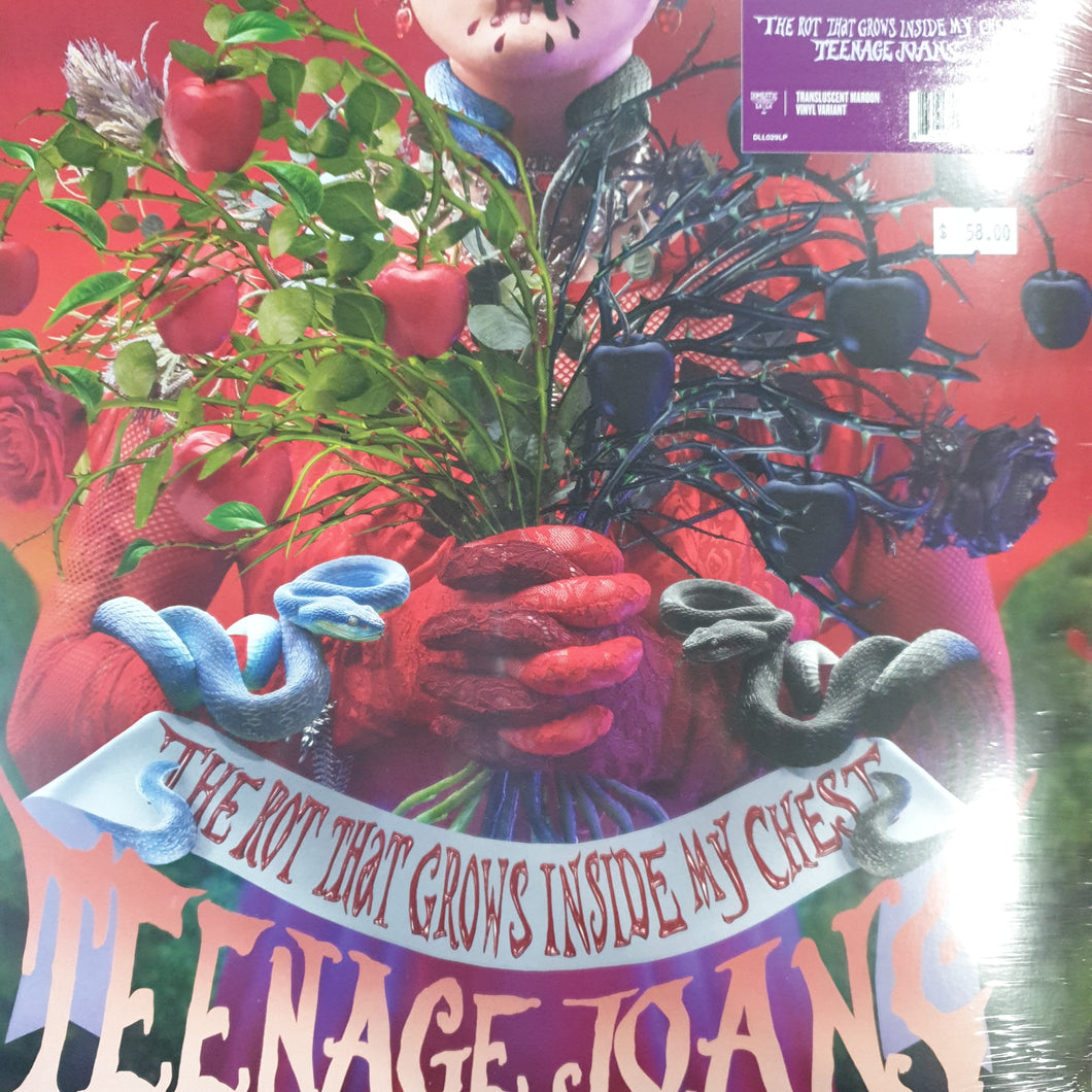 TEENAGE JOANS - THE ROT THAT GROWS INSIDE MY CHEST (TRANSLUCENT MAROON COLOURED) VINYL