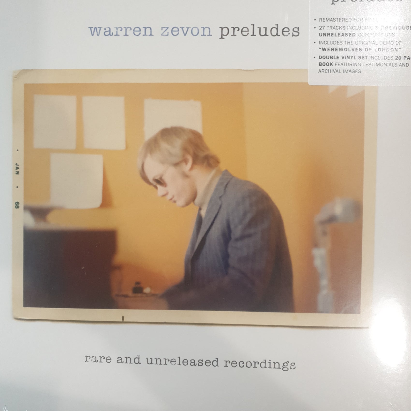 WARREN ZEVON - PRELUDES (2LP) VINYL