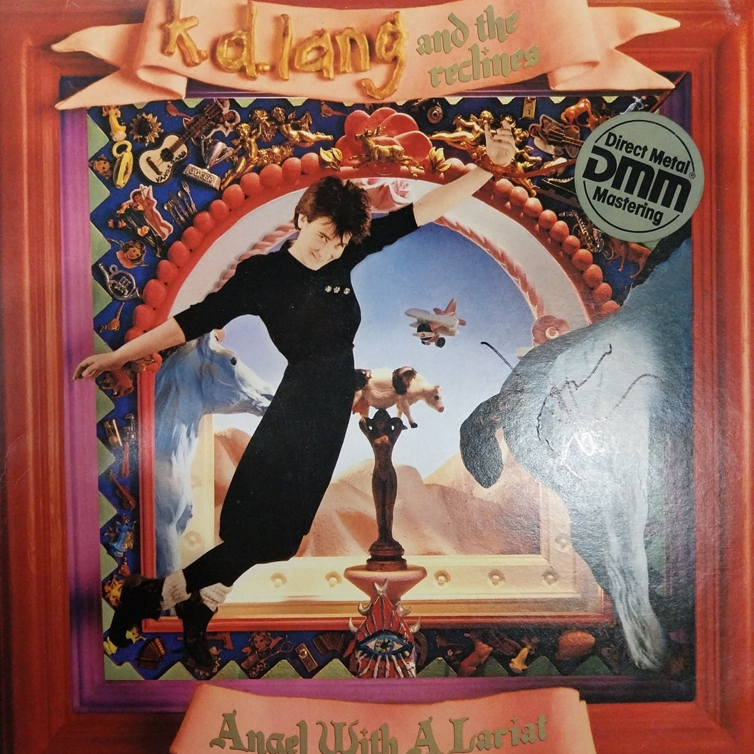 K.D.LANG - ANGEL WITH A LARIAT (SIGNED)(USED VINYL 1987 AUS EX+ EX+)