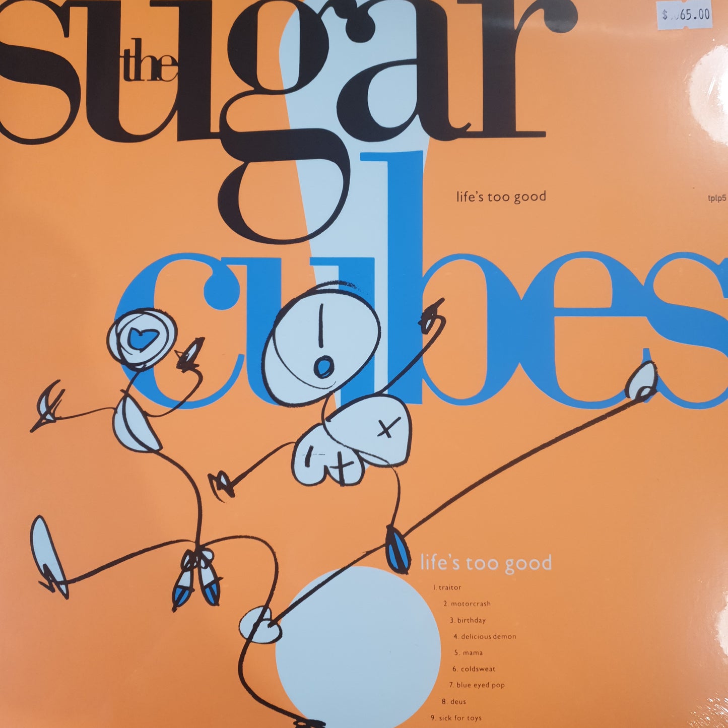 SUGARCUBES - LIFES TOO GOOD (ORANGE COLOURED) (USED VINYL 2022 UK M-/M-)