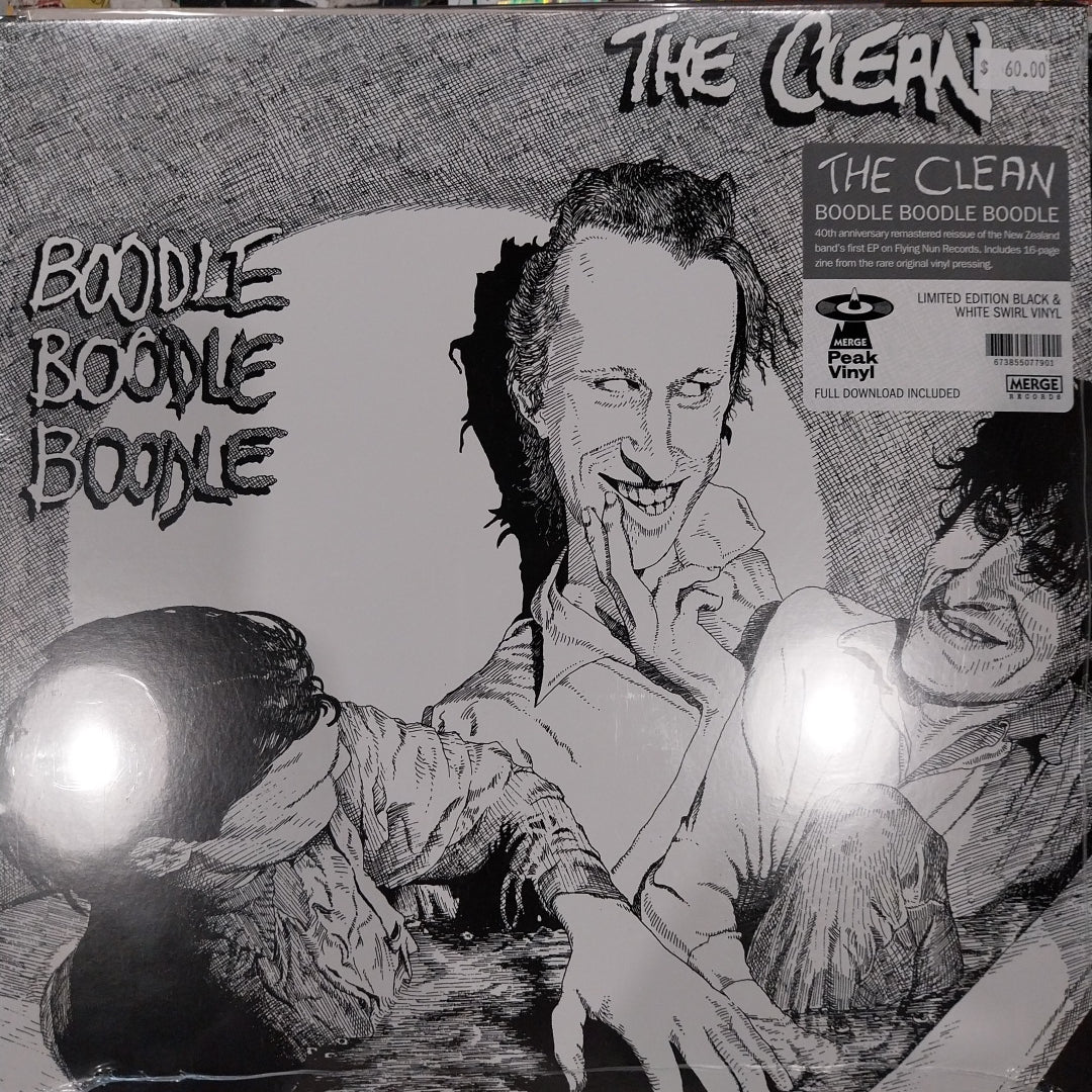 CLEAN - BOODLE BOODLE BOODLE (BLACK AND WHITE SWIRL COLOURED) VINYL