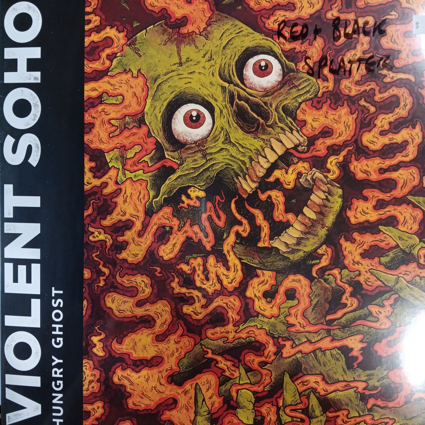 VIOLENT SOHO - HUNGRY GHOST (TEN YEAR ANNIVERSARY) (RED AND BLACK SPLATTER COLOURED) VINYL