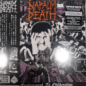 NAPALM DEATH - FROM ENSALVEMENT TO OBLITERATION (ORANGE AND WHITE COLOURED) VINYL