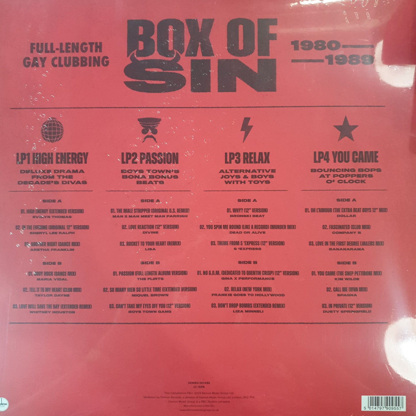 VARIOUS ARTISTS - DISCO DISCHARGE PRESENTS: BOX OF SIN (4LP) VINYL