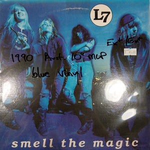 L7 - SMELL THE MAGIC (USED VINYL 1990 AUS 10" MLP BLUE EX+ EX+)