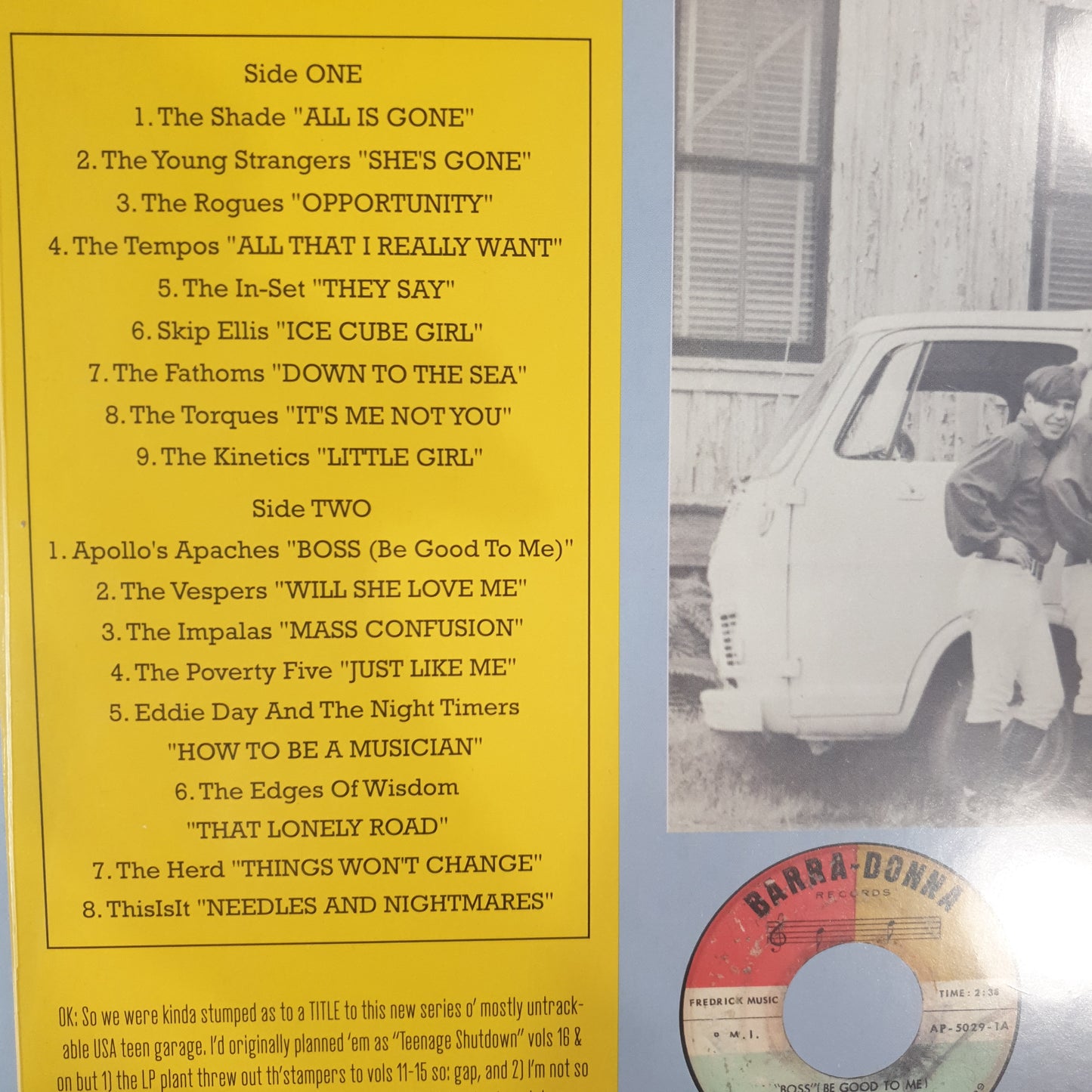 VARIOUS ARTISTS - LAST OF THE GARAGE PUNK UNKNOWNS: VOL 3 VINYL