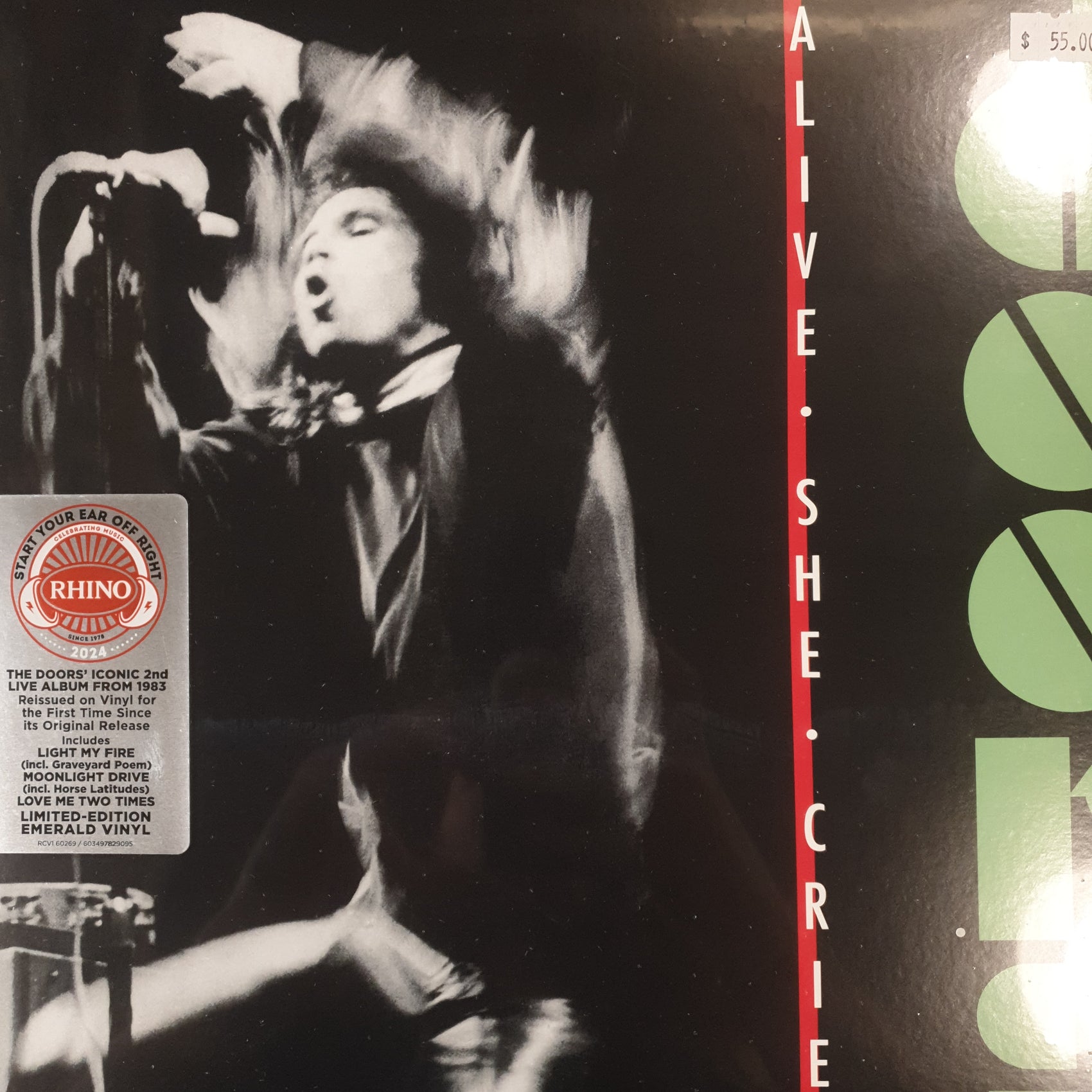 DOORS - ALIVE SHE CRIED (GREEN COLOURED) VINYL
