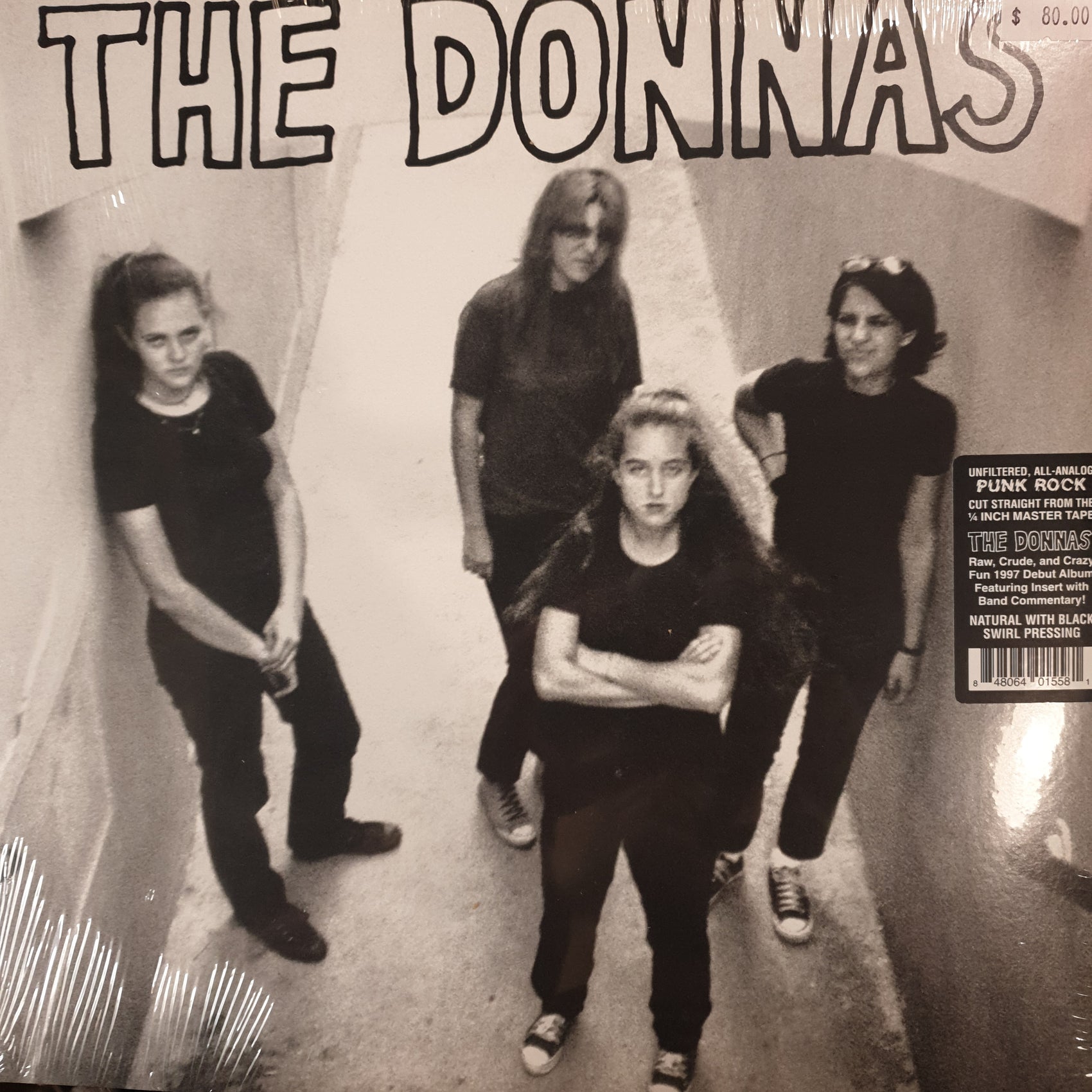 DONNAS - SELF TITLED (NATURAL WITH BLACK SWIRL COLOURED) VINYL