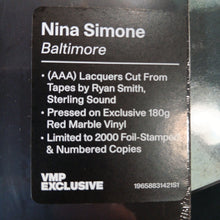 Load image into Gallery viewer, NINA SIMONE - BALTIMORE (RED COLOURED) (VMP PRESSING) VINYL
