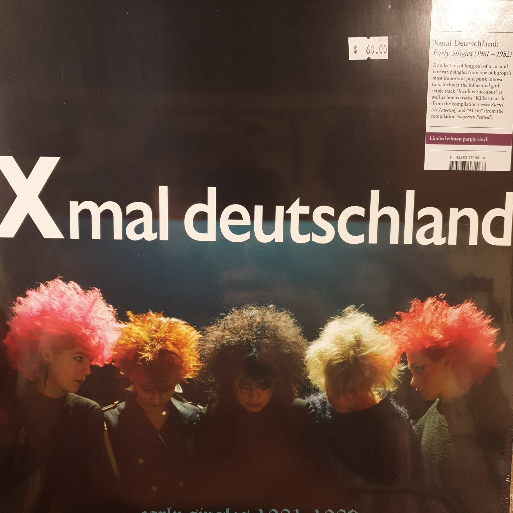 XMAL DEUTSCHLAND - EARLY SINGLES 1981-1982 (PURPLE COLOURED) VINYL