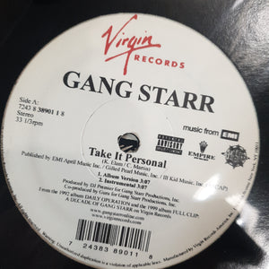 GANG STARR - TAKE IT PERSONAL (12") (USED VINYL 2004 US M-)