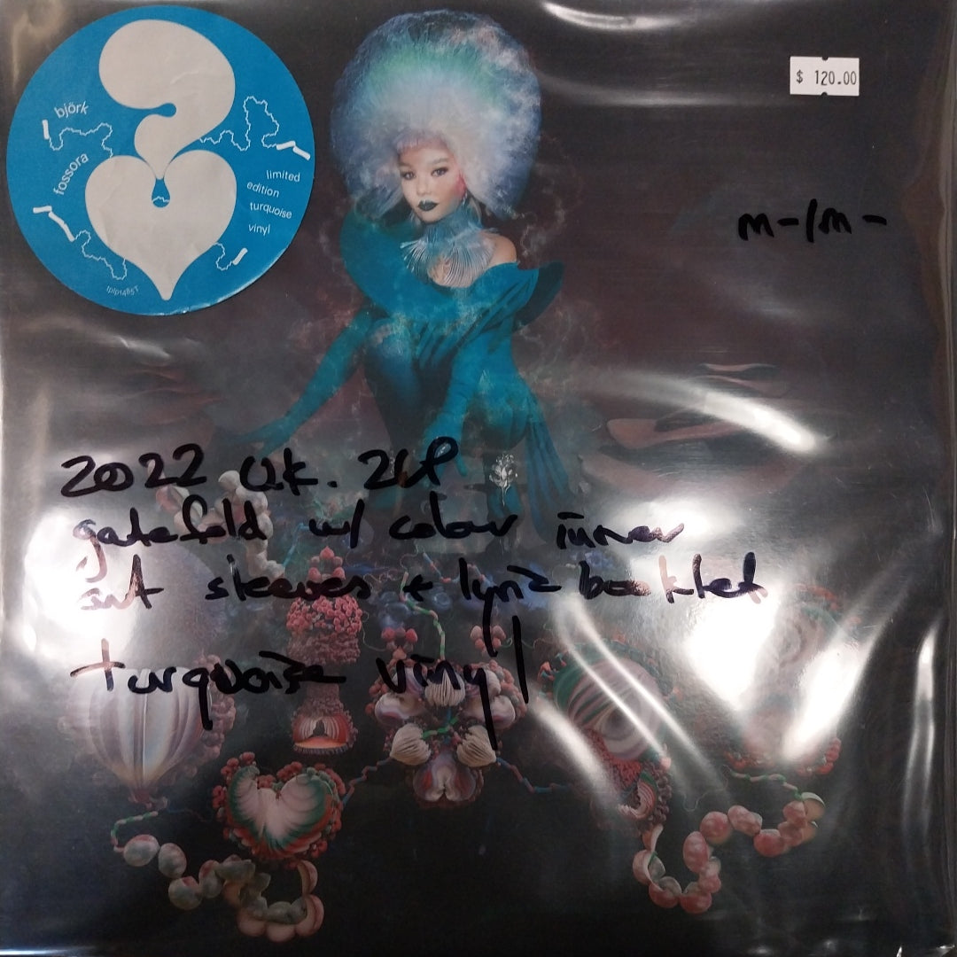 BJÖRK - FOSSORA (USED VINYL 2022 U.K. TURQUOISE 2LP M- M-)