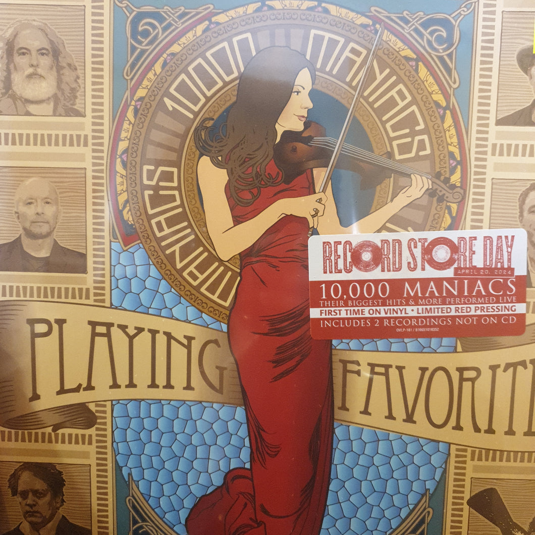 10000 MANIACS - PLAYING FAVOURITES (RED COLOURED) (2LP) VINYL RSD 2024