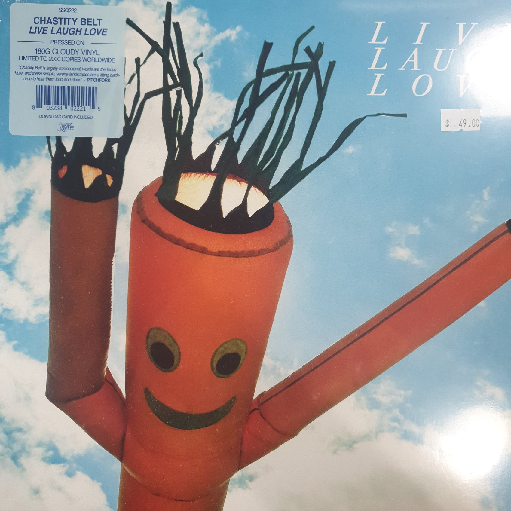 CHASTITY BELT - LIVE LAUGH LOVE (CLOUDY COLOURED) VINYL