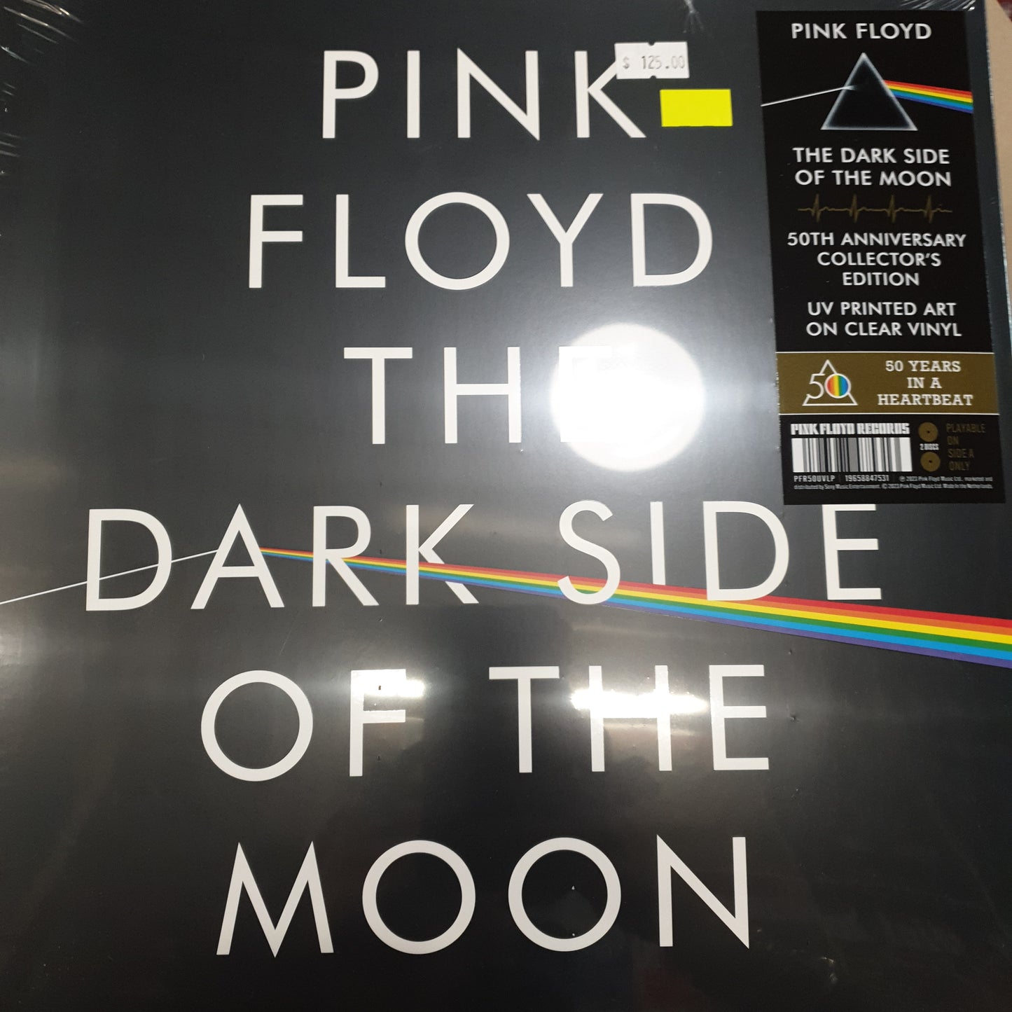 PINK FLOYD - THE DARK SIDE OF THE MOON (50TH ANNIVERSARY) (WITH UV PRINTED ART ON CLEAR VINYL) (2LP) VINYL