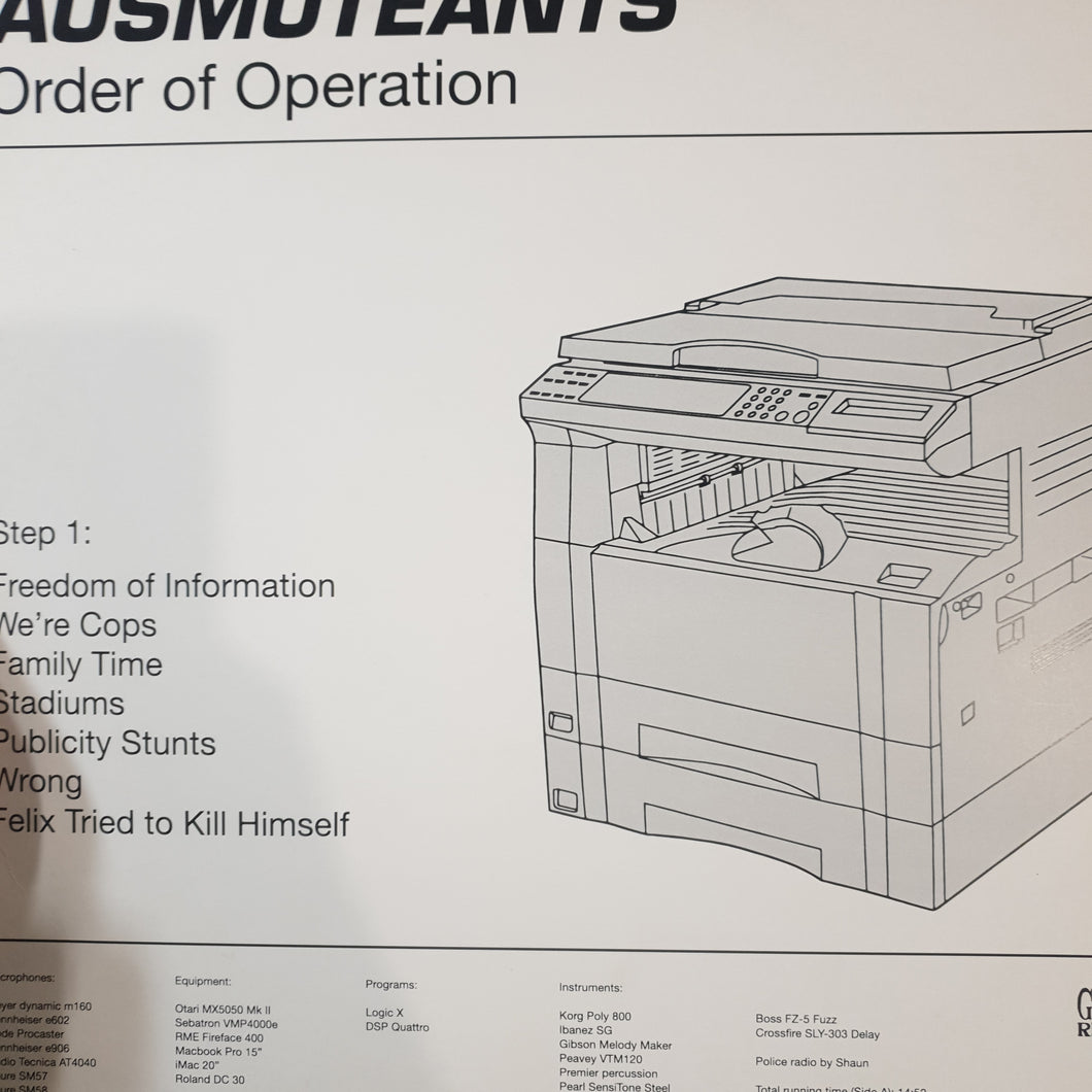 AUSMUTEANTS - ORDER OF OPERATION (WHITE COLOURED) (USED VINYL 2014 AUS M-/EX)