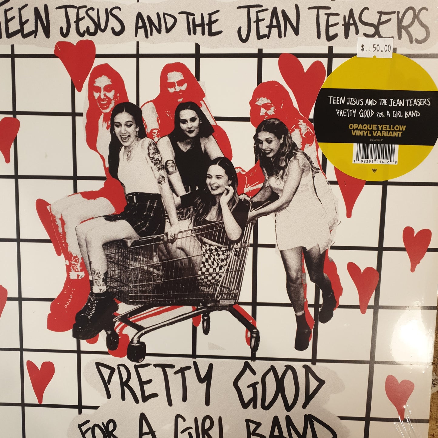 TEEN JESUS AND THE JEAN TEASERS - PRETTY GOOD FOR A GIRL BAND (YELLOW COLOURED) VINYL
