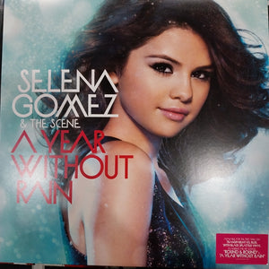 SELENA GOMEZ AND THE SCENE - A YEAR WITHOUT RAIN (SIGNED)(USED VINYL 2020 U.S. ICE BLUE M- EX+)