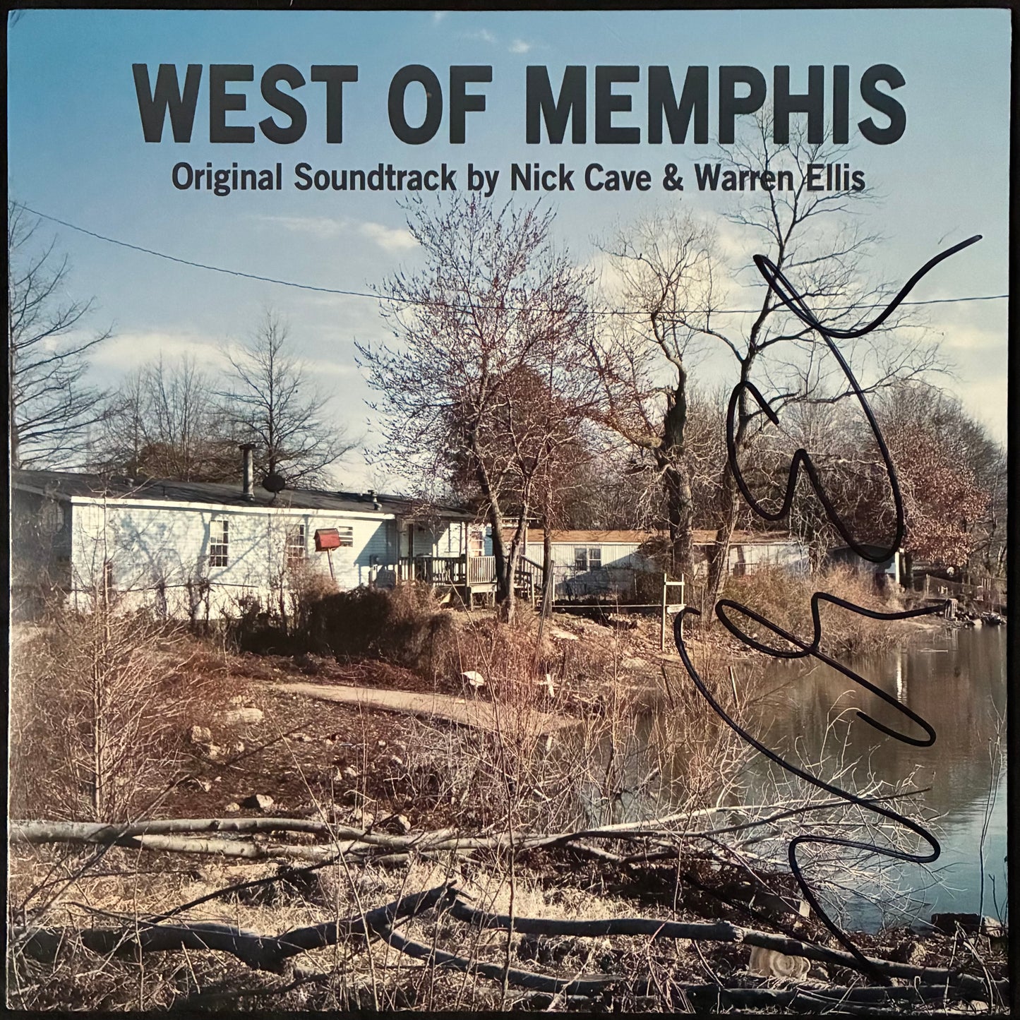 NICK CAVE & WARREN ELLIS - WEST OF MEMPHIS (SIGNED BY WARREN) (WHITE COLOUR) (USED VINYL 2014 US M-/M-)