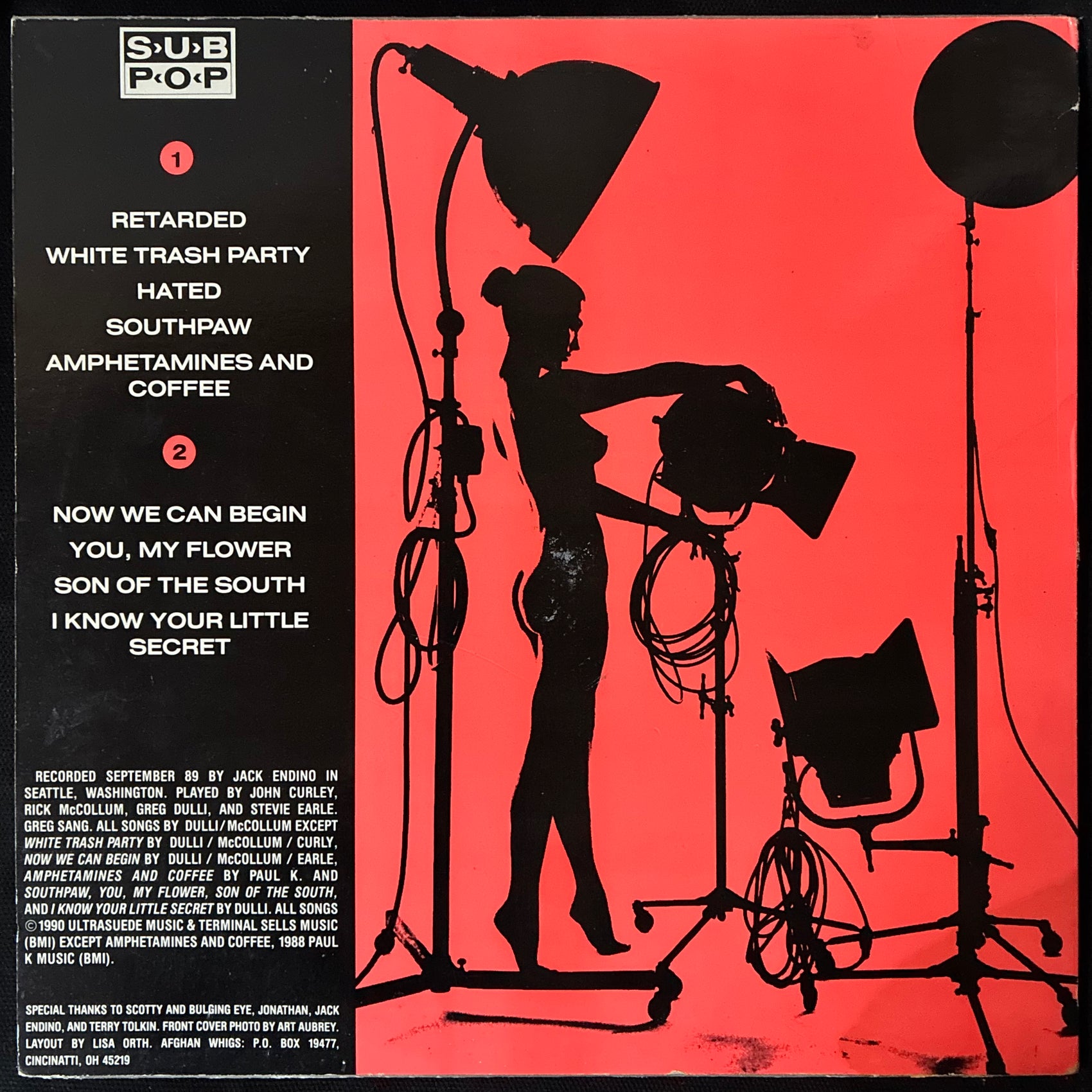 AFGHAN WHIGS - UP IN IT (ORANGE COLOURED) (USED VINYL 1990 US M-/EX-)