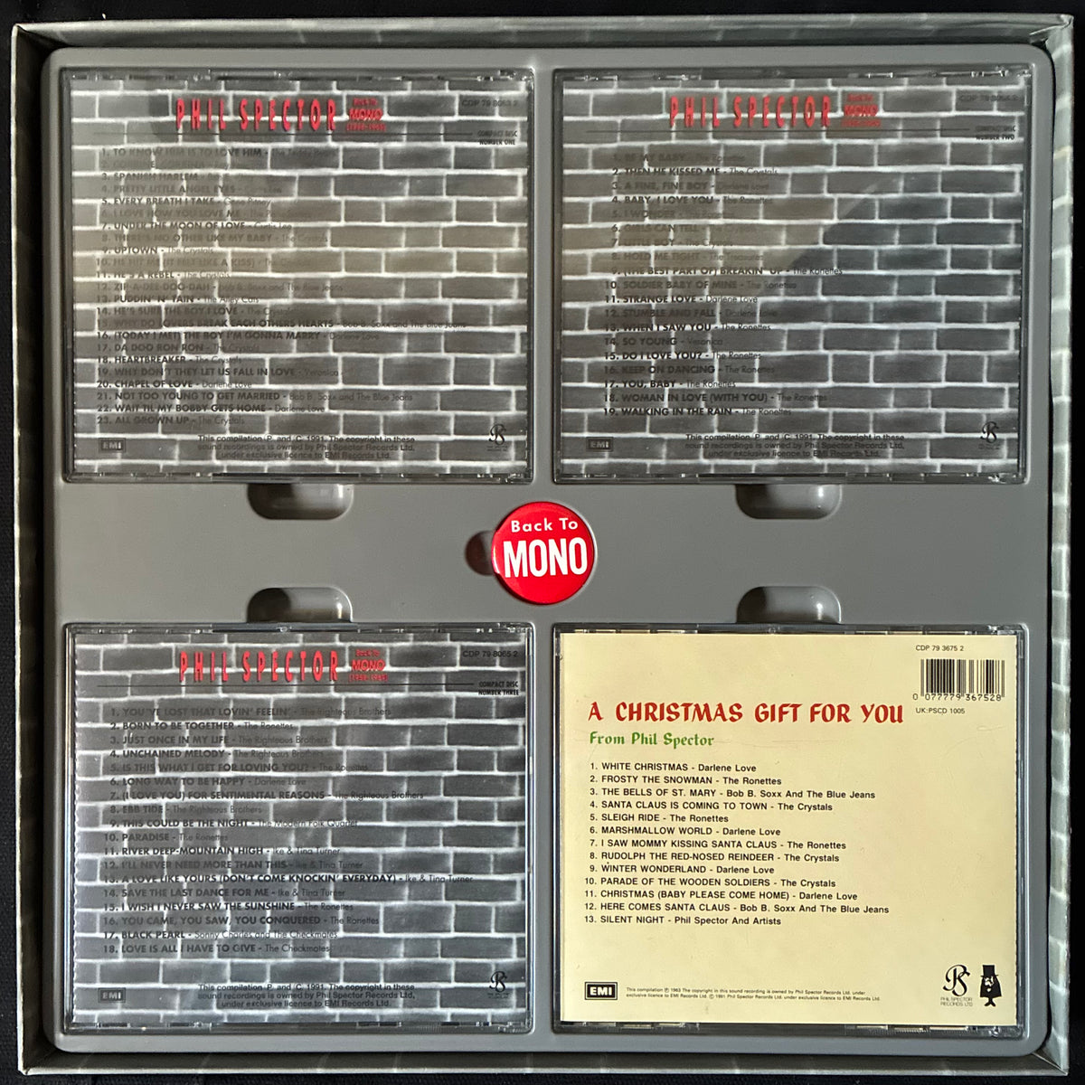 VARIOUS ARTISTS - PHIL SPECTOR : BACK TO MONO (4CD BOX SET) (USED CD 1991 US M-/M-)