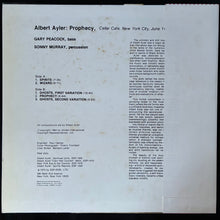 Load image into Gallery viewer, ALBERT AYLER - PROPHECY (USED VINYL 1980 JAPAN EX+/EX)
