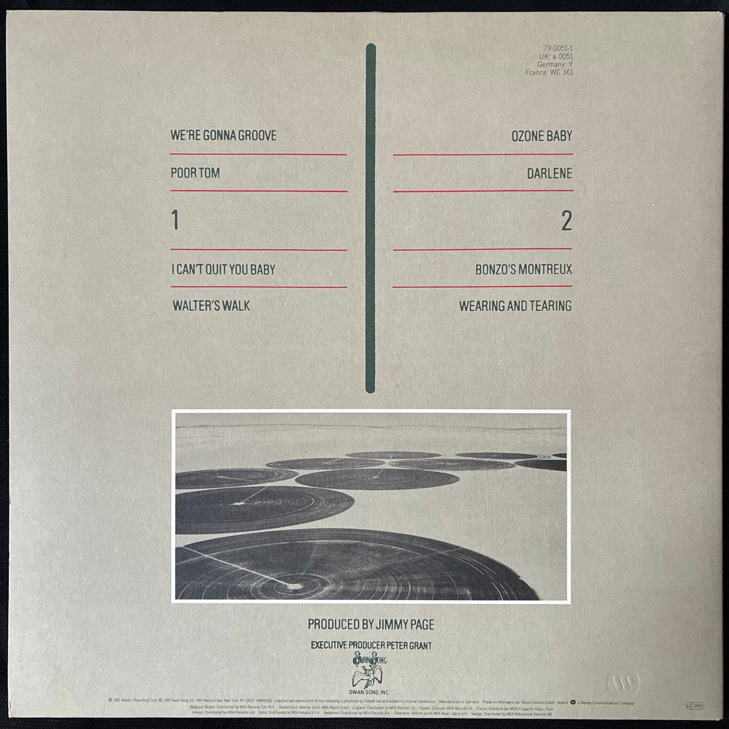 LED ZEPPELIN - CODA (USED VINYL 1982 UK/EU M-/M-)
