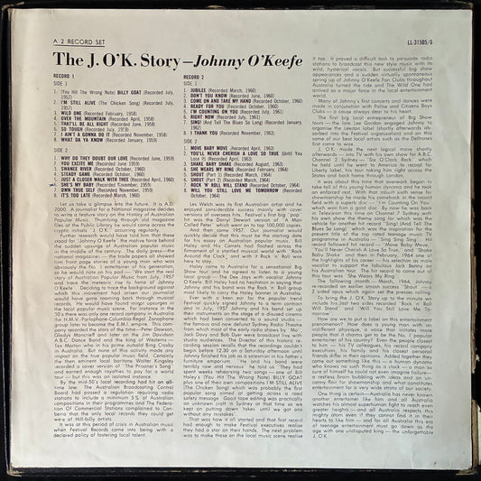 JOHNNY O'KEEFE - THE J.O'K. STORY (2LP BOX SET) (USED VINYL 1966 AUS M-/EX+/EX-)