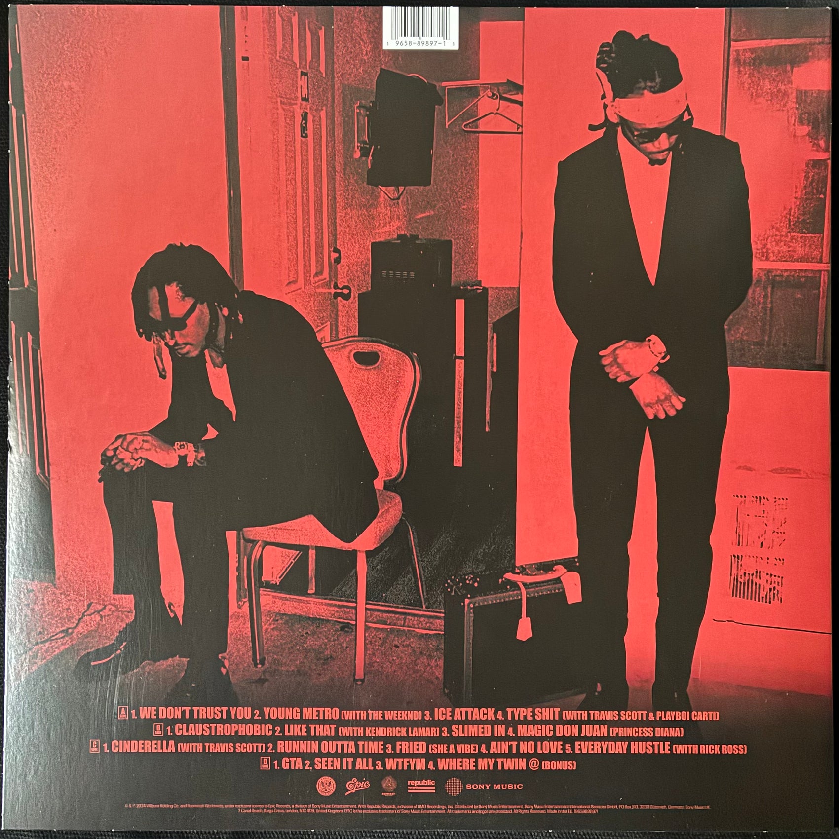 FUTURE & METRO BOOMIN - WE DON'T TRUST YOU (2LP) (RED SMOKE COLOURED) (USED VINYL 2026 EU M-/M-)