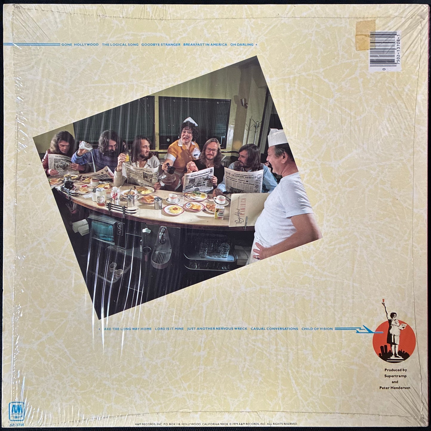 SUPERTRAMP - BREAKFAST IN AMERICA (FIRST PRESSING) (USED VINYL 1979 US M-/EX+)