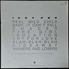 Load image into Gallery viewer, IGGY POP  - BLAH BLAH BLAH (USED VINYL 1986 AUS M-/M-)
