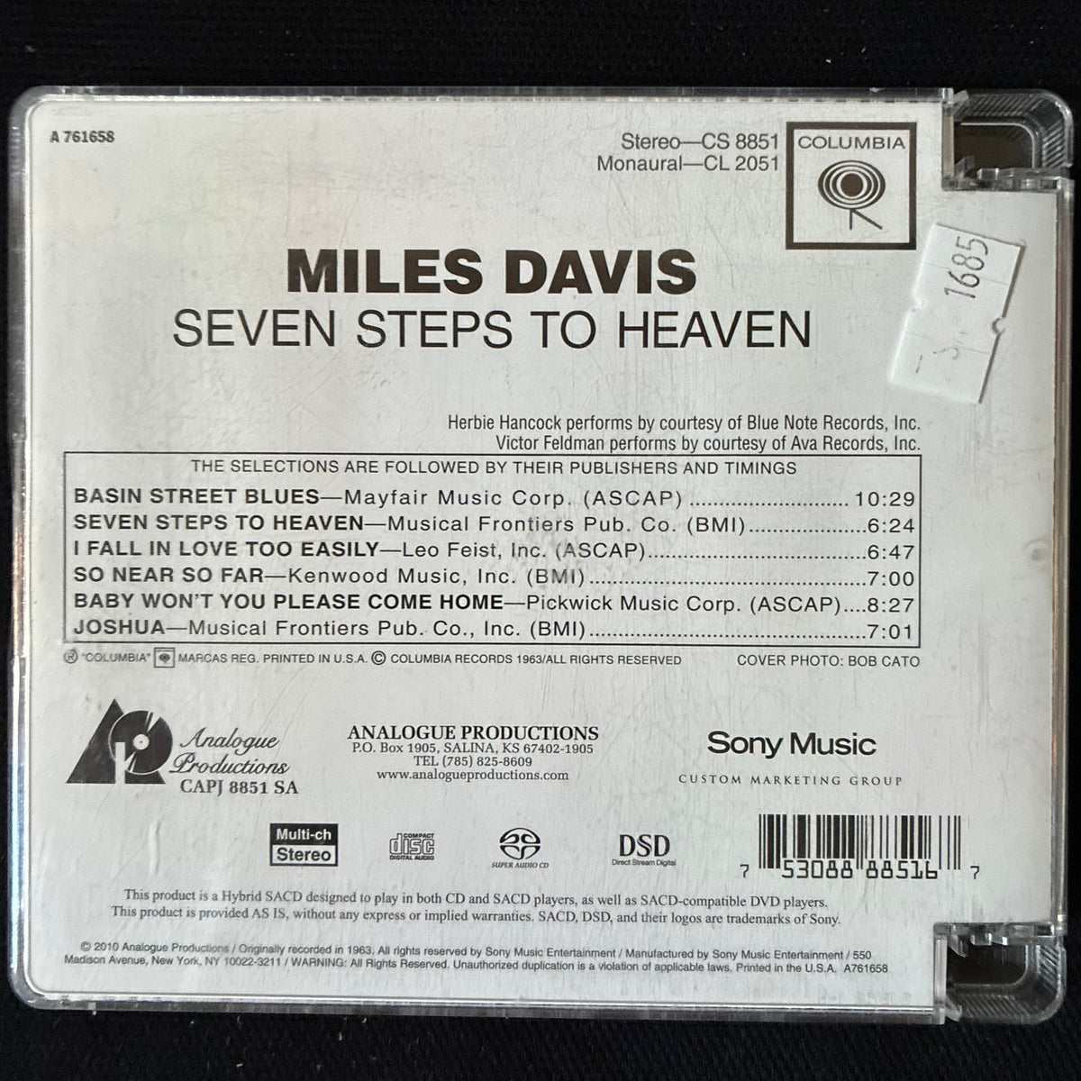 MILES DAVIS - SEVEN STEPS TO HEAVEN (USED SACD 2010 US EX+/M-)