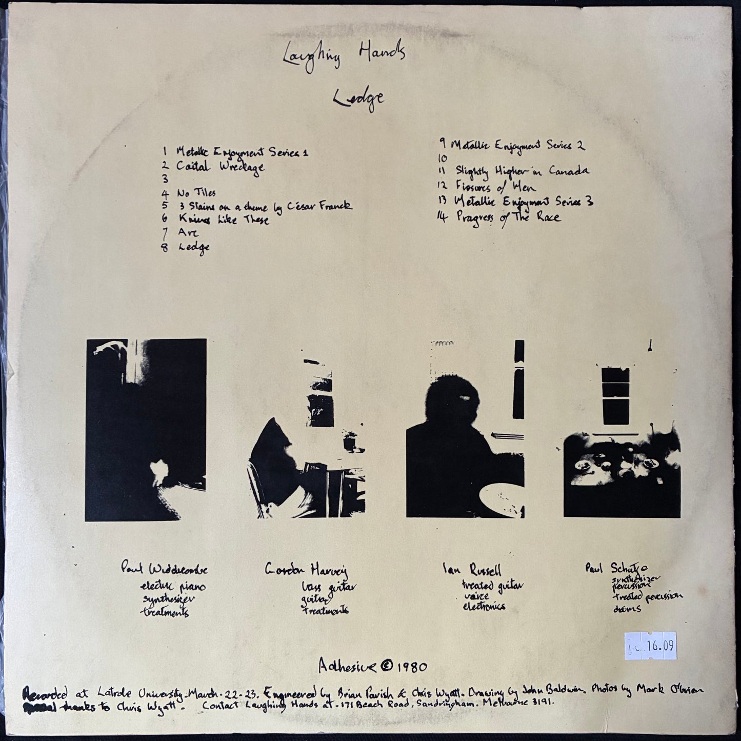 LAUGHING HANDS - LEDGE (USED VINYL 1980 AUS M-/EX+)