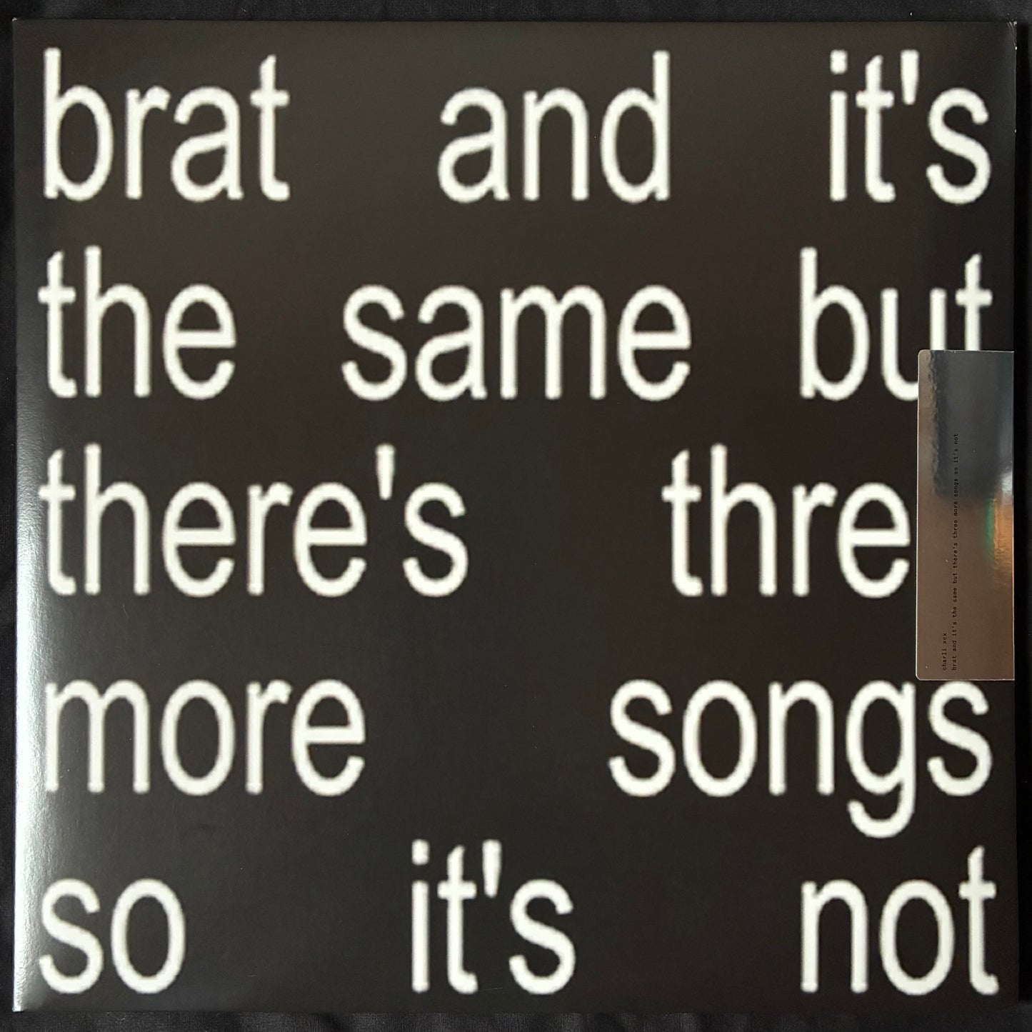 CHARLI XCX - BRAT AND IT'S THE SAME BUT THERE'S THREE MORE SONGS SO IT'S NOT (2LP) (BLACK/WHITE COLOURED) (USED VINYL 2024 UK M-/M-)