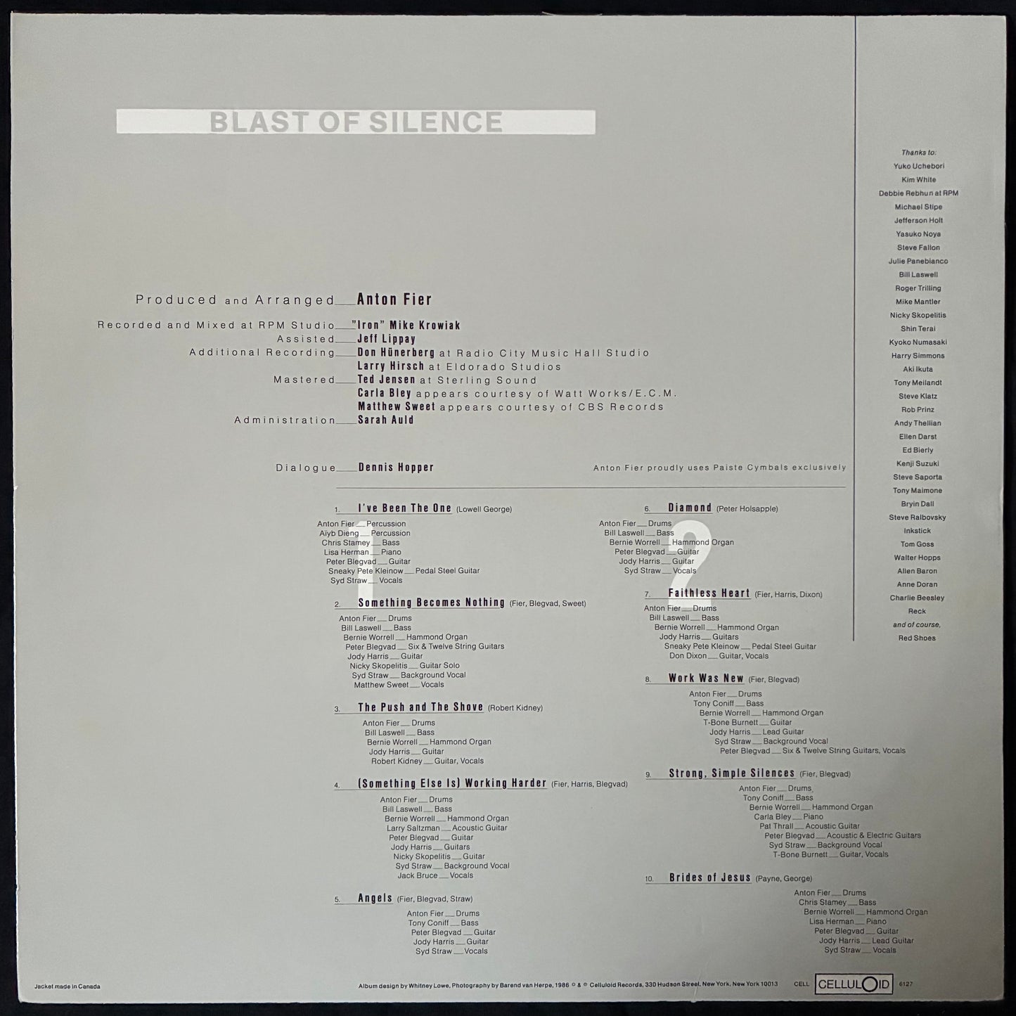 GOLDEN PALOMINOS - BLAST OF SILENCE (USED VINYL 1986 US M-/M-)