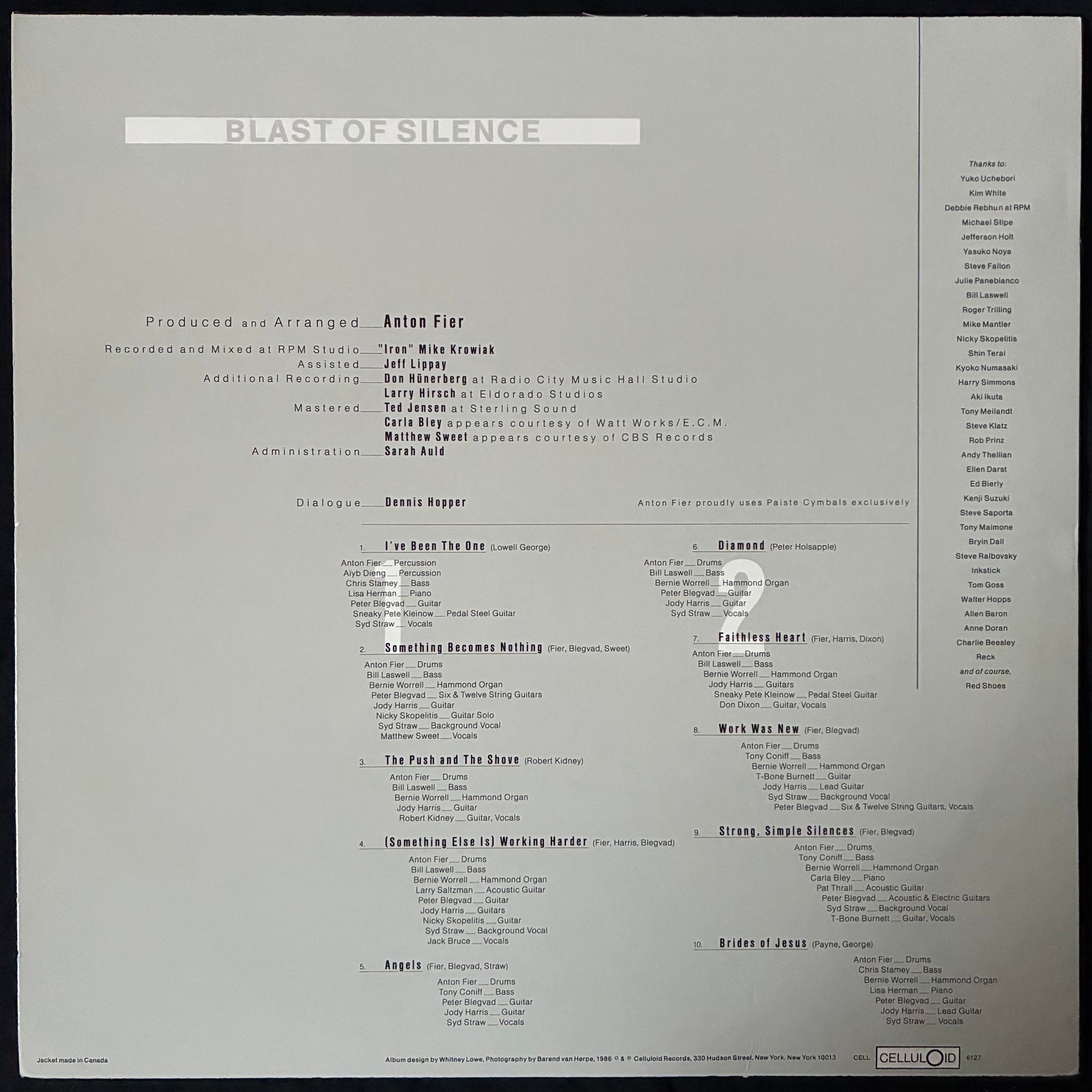 GOLDEN PALOMINOS - BLAST OF SILENCE (USED VINYL 1986 US M-/M-)