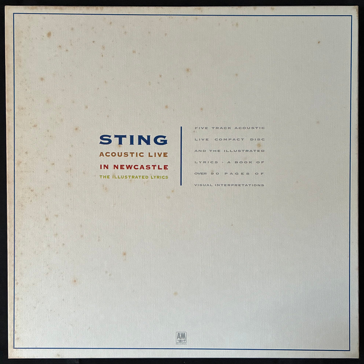 STING - ACOUSTIC LIVE IN NEWCASTLE (CD EP BOX SET) (USED CD 1991 UK M-/M-/EX-)