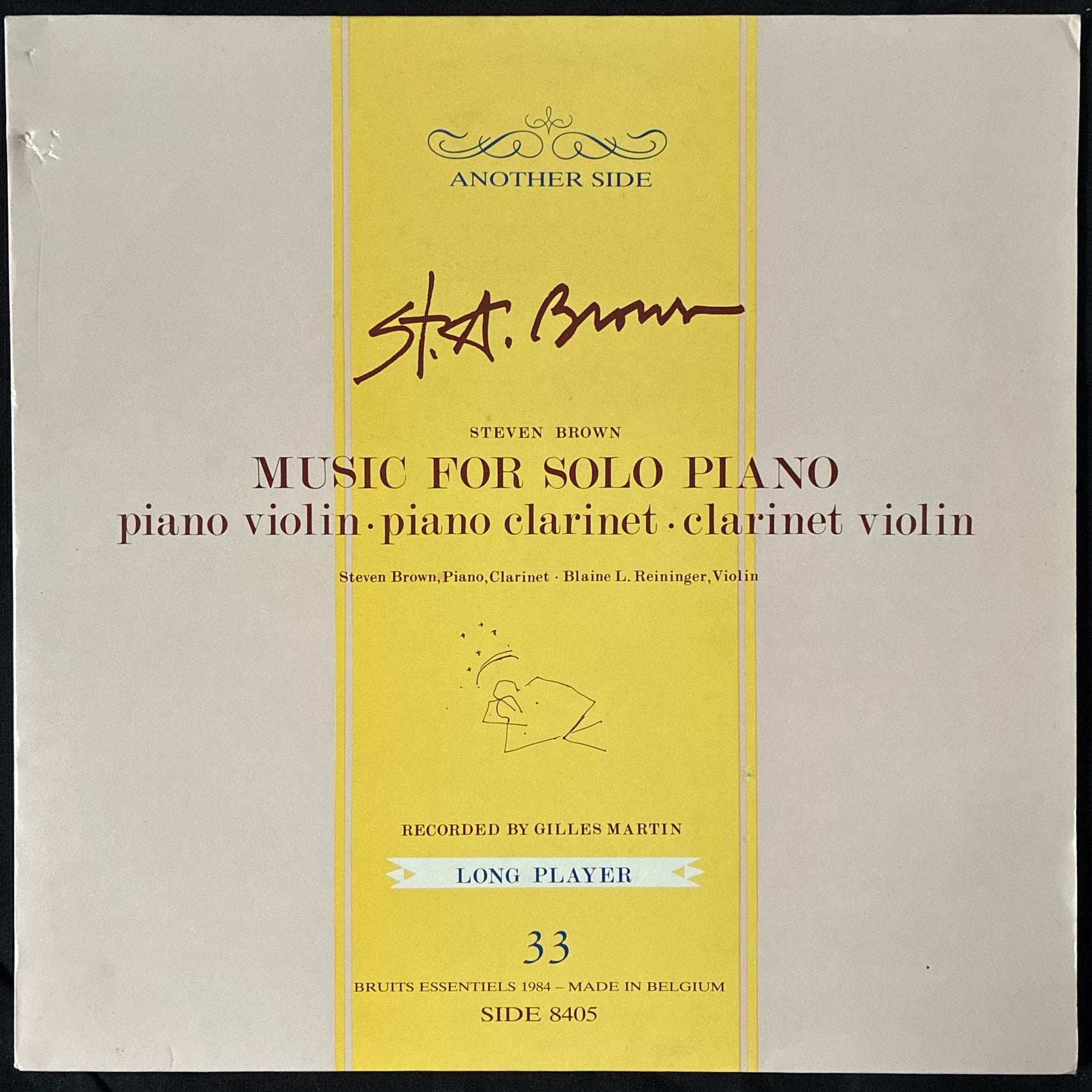 STEVEN BROWN - MUSIC FOR SOLO PIANO (USED VINYL 1984 BENELUX M-/EX)