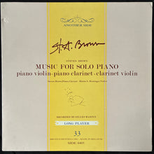 Load image into Gallery viewer, STEVEN BROWN - MUSIC FOR SOLO PIANO (USED VINYL 1984 BENELUX M-/EX)
